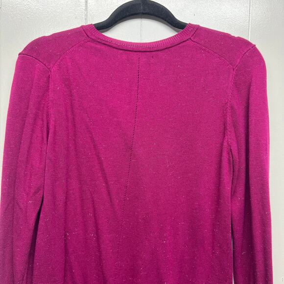 Nicole Miller Sparkle Metallic Button Front Women's Long Sleeve Cardigan Small - Picture 7 of 12